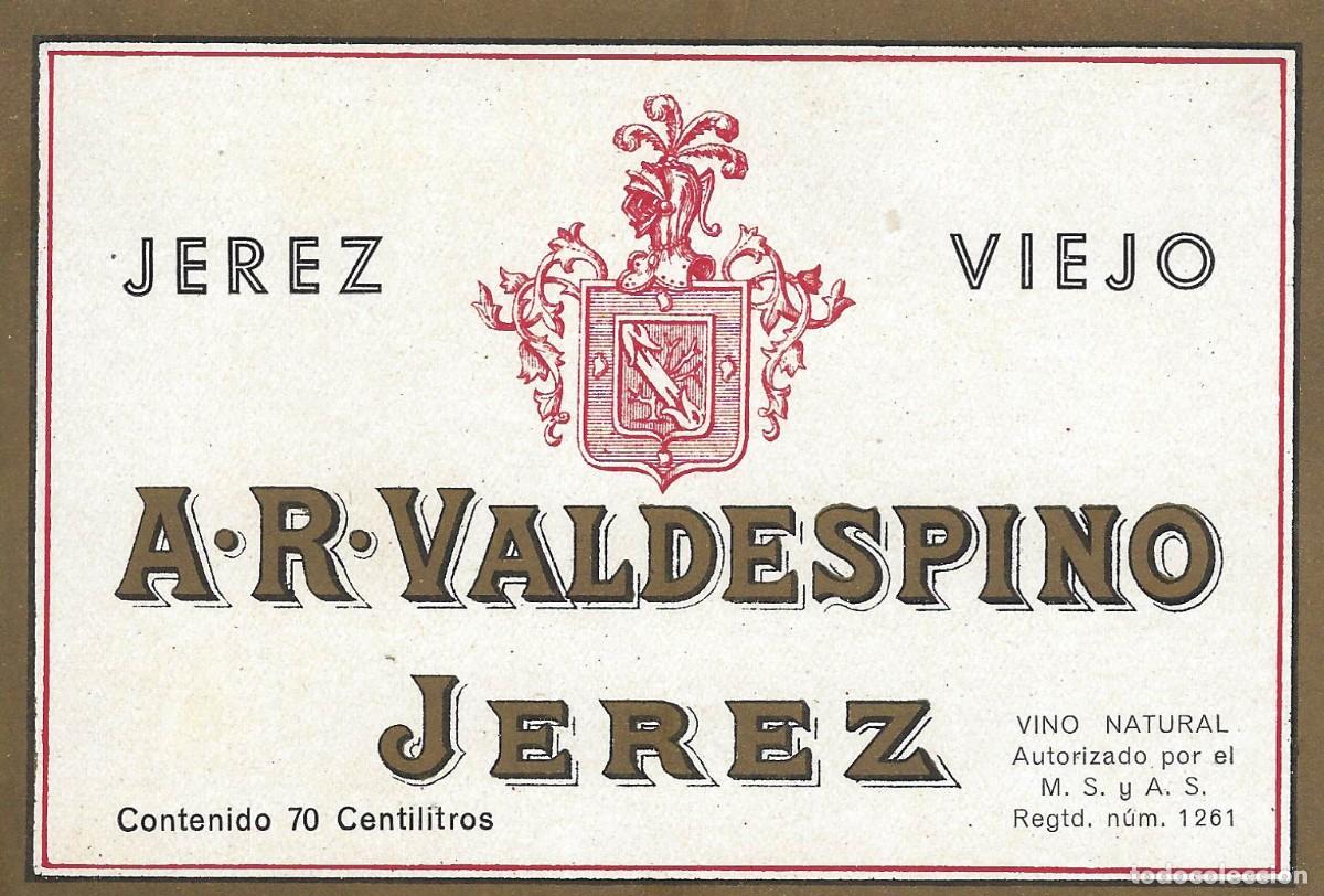Etiquetas antiguas: E423 BODEGAS A. R. VALDESPINO-JEREZ - Foto 1