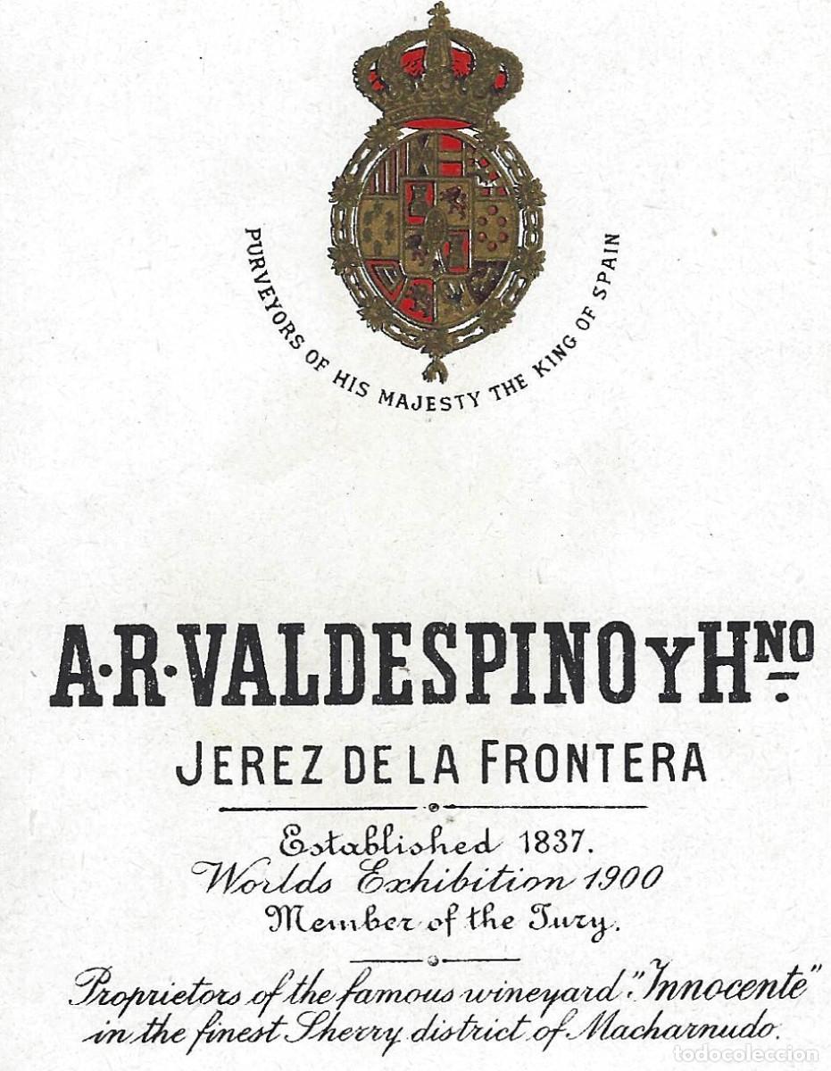 Etiquetas antiguas: E432 BODEGAS A. R. VALDESPINO - Foto 1