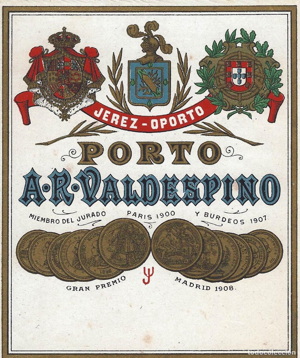 Etiquetas antiguas: E435 BODEGAS A. R. VALDESPINO-OPORTO - Foto 1