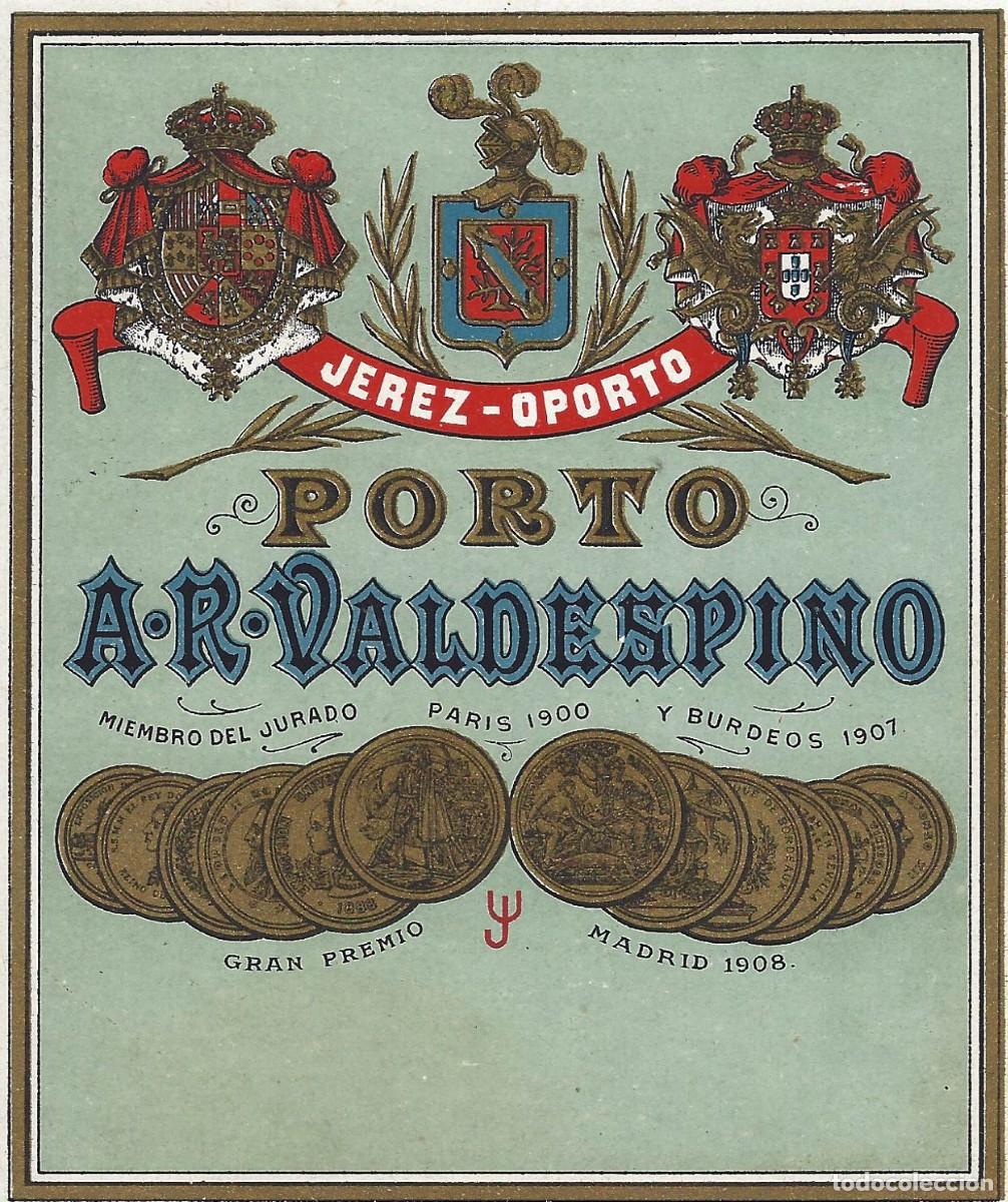 Etiquetas antiguas: E437 BODEGAS A. R. VALDESPINO-OPORTO - Foto 1