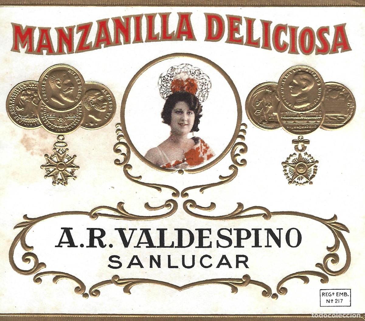Etiquetas antiguas: E439 BODEGAS A. R. VALDESPINO-MANZANILLA - Foto 1