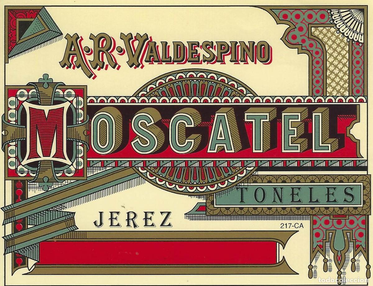 Etiquetas antiguas: E443 BODEGAS A. R. VALDESPINO-MOSCATEL - Foto 1