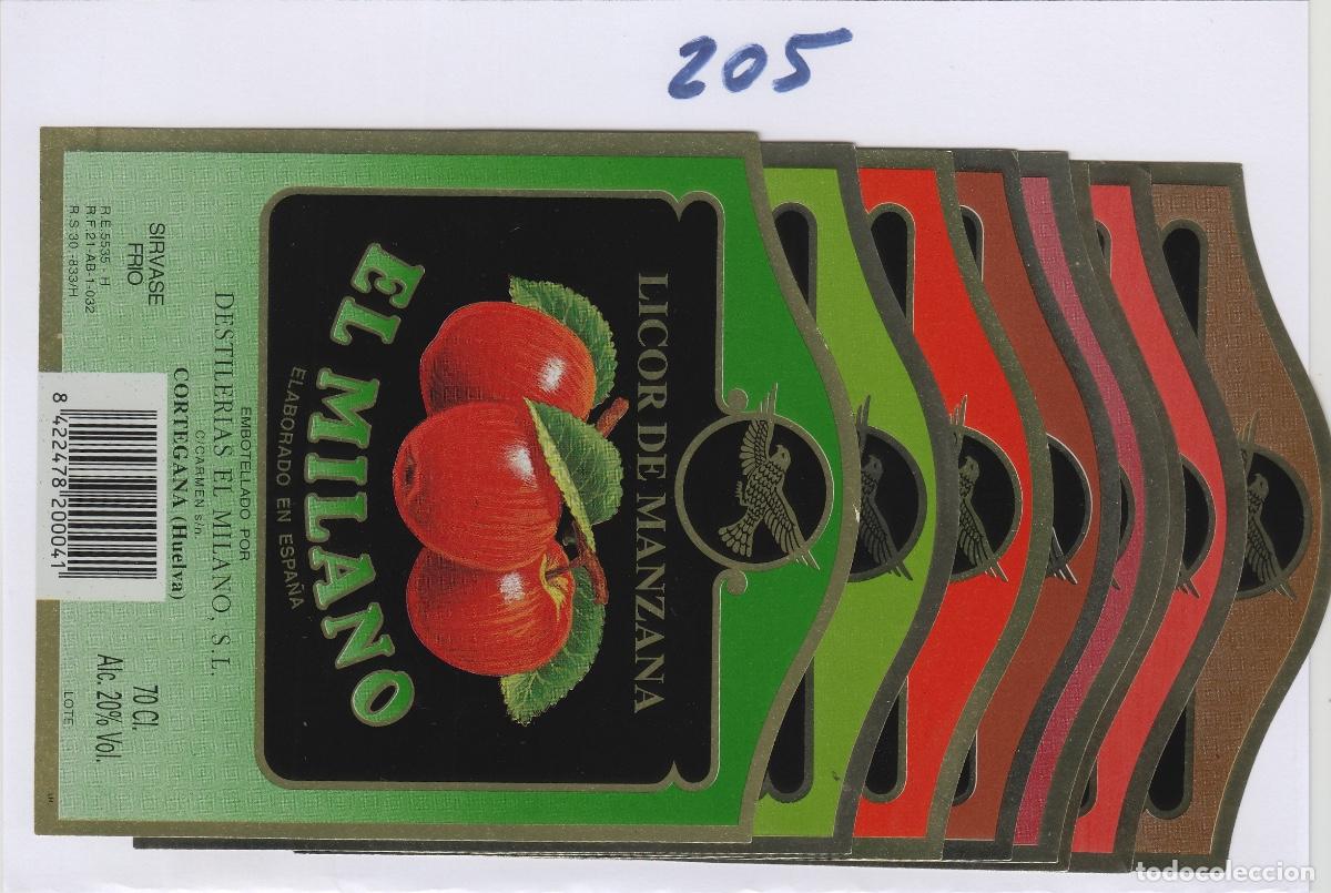 Alte Etiketten: DESTILERIA EL MILANO , CORTEGANA ( HUELVA ) , LICOR LOTE VER FOTOS . ETIQUETA DE VINO ref 205