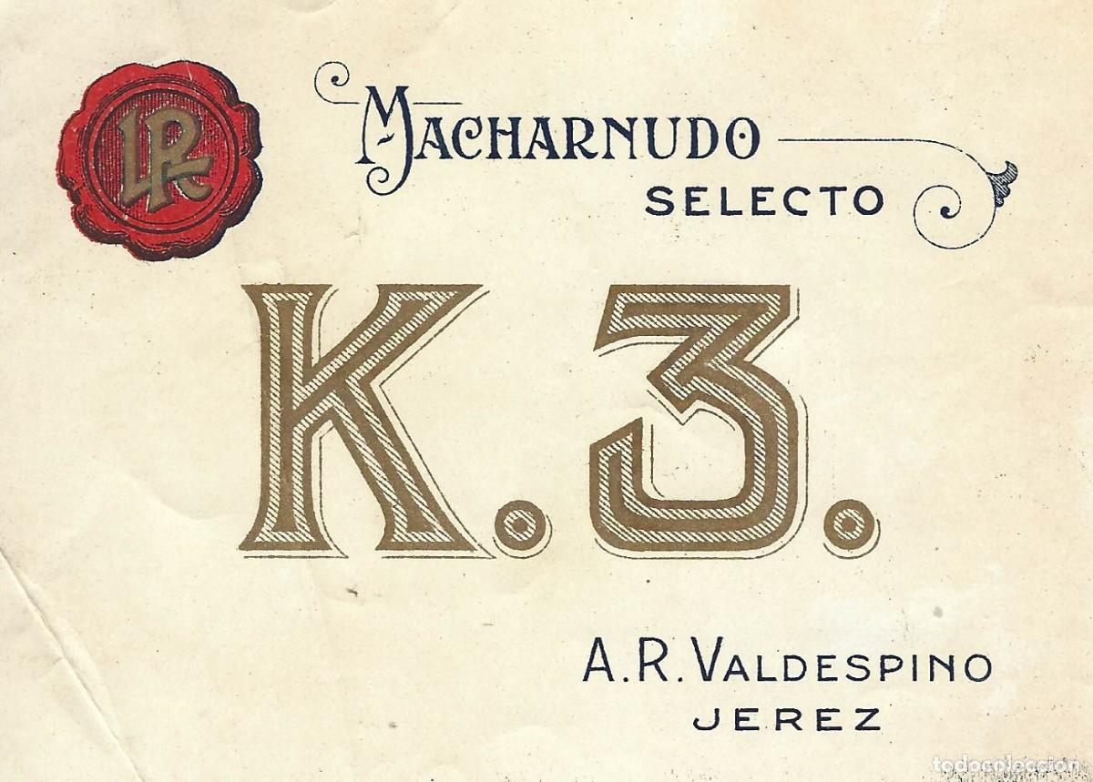 Etiquetas antiguas: E506 BODEGAS A. R. VALDESPINO-K. 3. - Foto 1