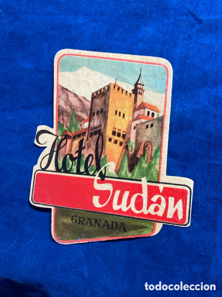 Etiquetas antiguas: Etiqueta hotel Sudan Granada