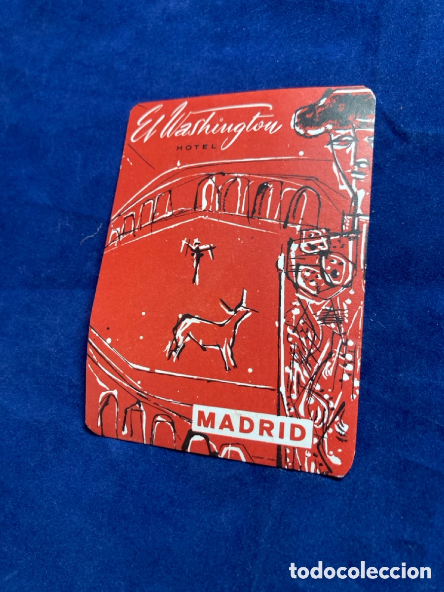 Etiquetas antiguas: Etiqueta hotel El Washington Madrid