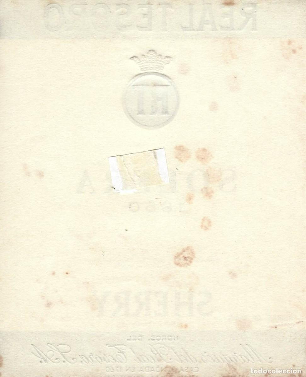 Etiquetas antiguas: E524 BODEGAS MARQUES DEL REAL TESORO-SOLERA 1850 - Foto 2