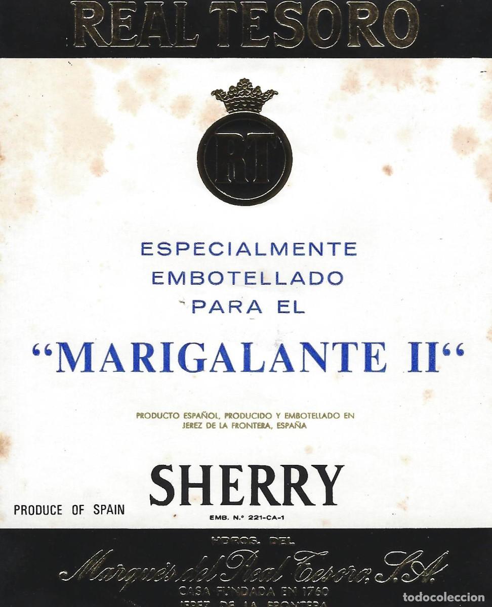 Etiquetas antiguas: E535 BODEGAS MARQUES DEL REAL TESORO-JEREZ RT - Foto 1