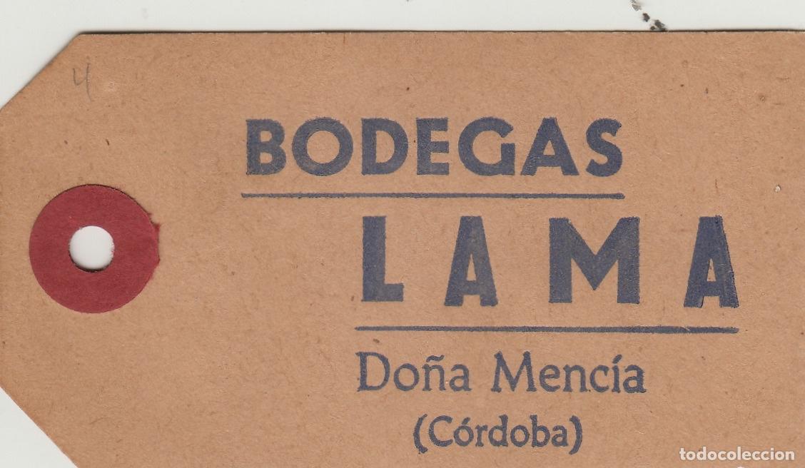 Alte Etiketten: BODEGAS LAMA ,DO&Ntilde;A MENCIA C&oacute;rdoba -en reverso RANCIO - ETIQUETA DE VINO ENVIO ,MERCANCIA ref. EM6