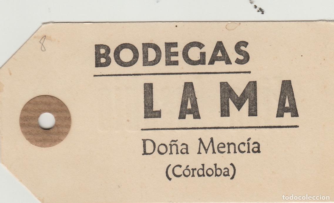 Alte Etiketten: BODEGAS LAMA ,DO&Ntilde;A MENCIA C&oacute;rdoba -reverso FINO EUSEBIO - ETIQUETA DE VINO ENVIO ,MERCANCIA ref. EM6