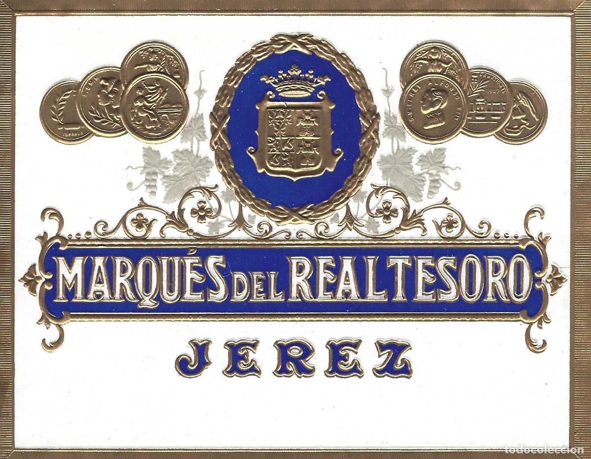 Etiquetas antiguas: E572 BODEGAS MARQUES DEL REAL TESORO - Foto 1