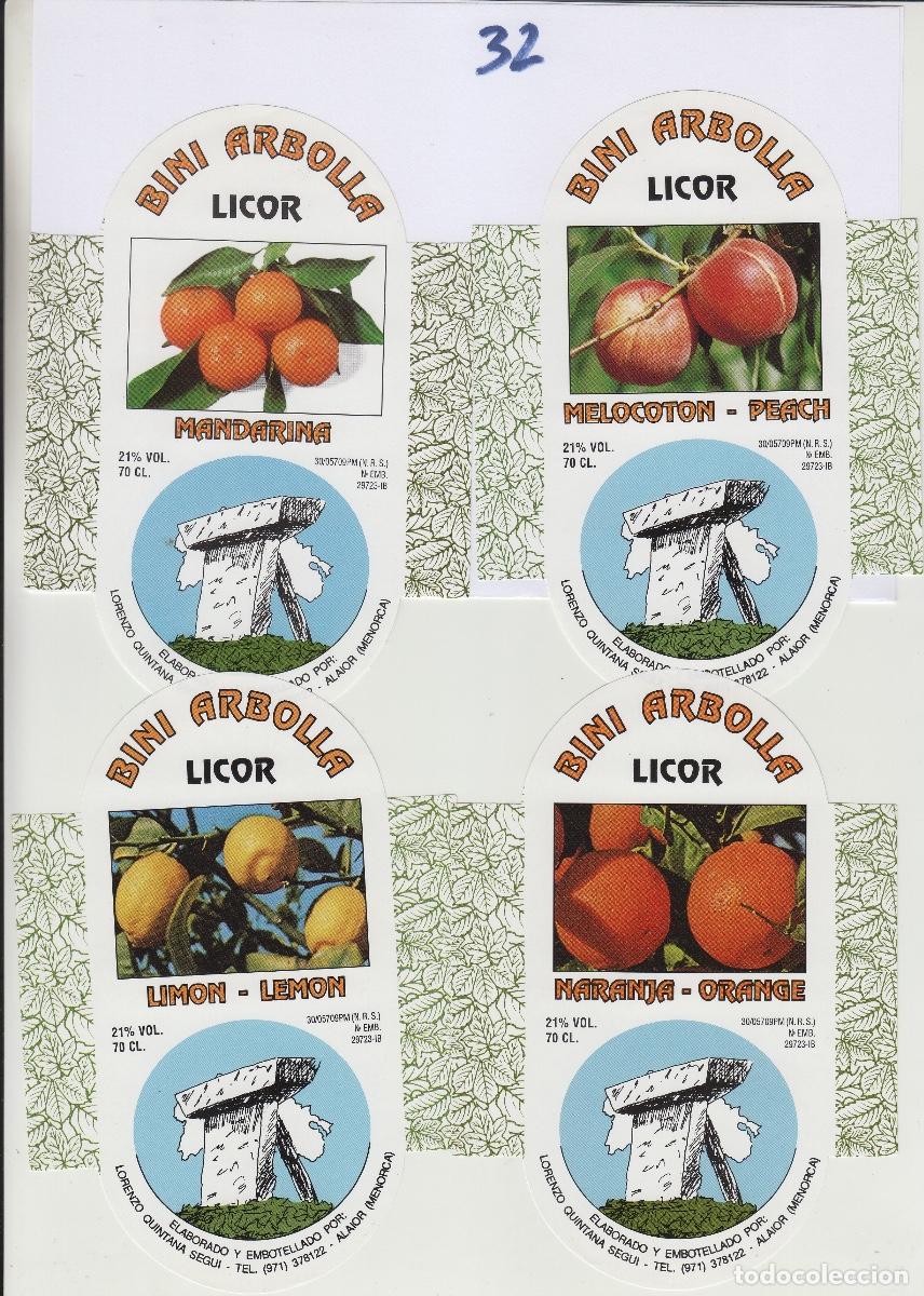 &Eacute;tiquettes anciennes: LORENZO QUINTANA , ALAIOR ( MENORCA ) BINI ARBOLLA lote . ETIQUETA VINO ref 32