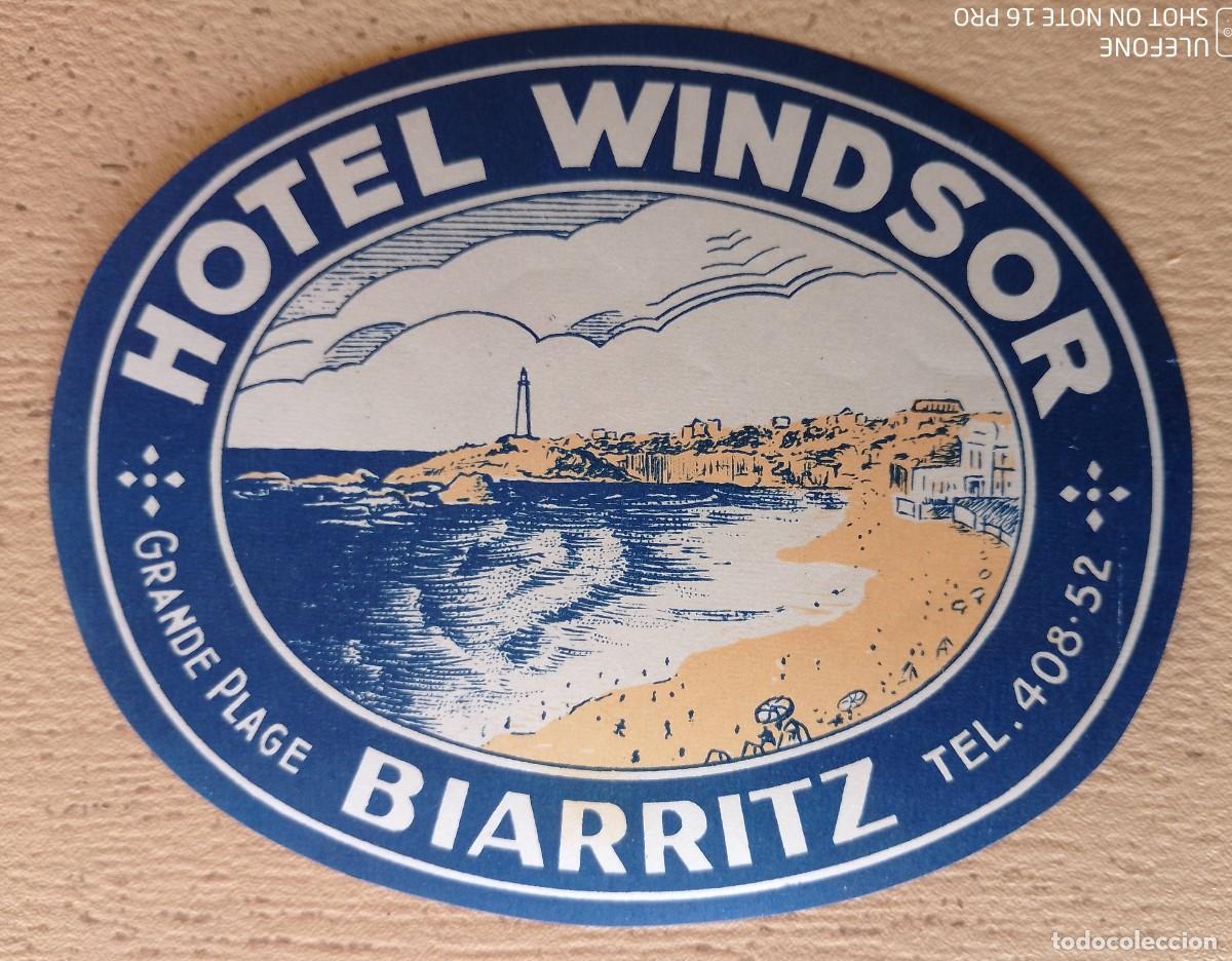 Etiquetas antiguas: Etiqueta Hotel Publicitaria Hotel Windsor Biarritz
