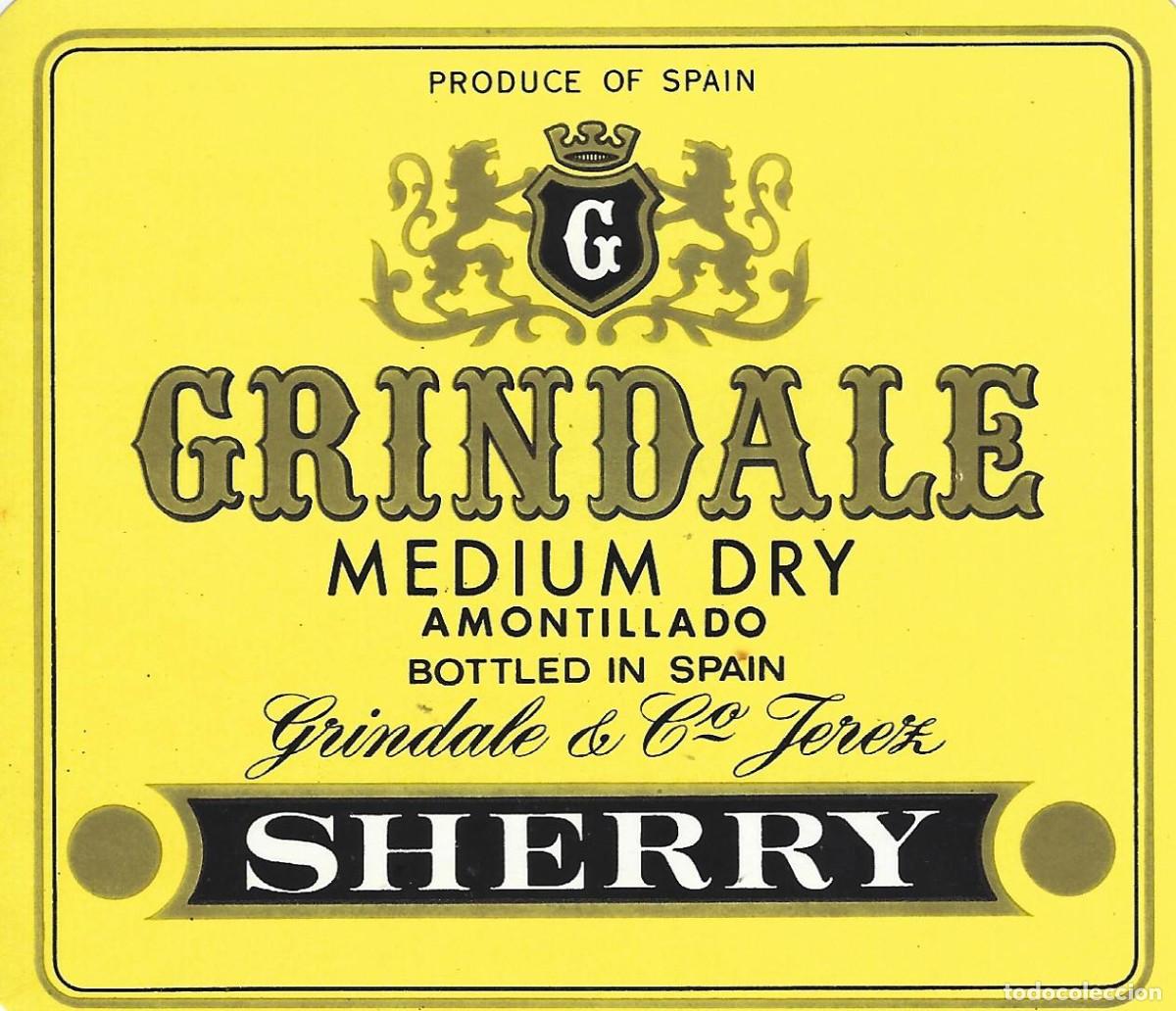 Etiquetas antiguas: E679 BODEGAS GRINDALE & C&ordm;-AMONTILLADO GRINDALE - Foto 1