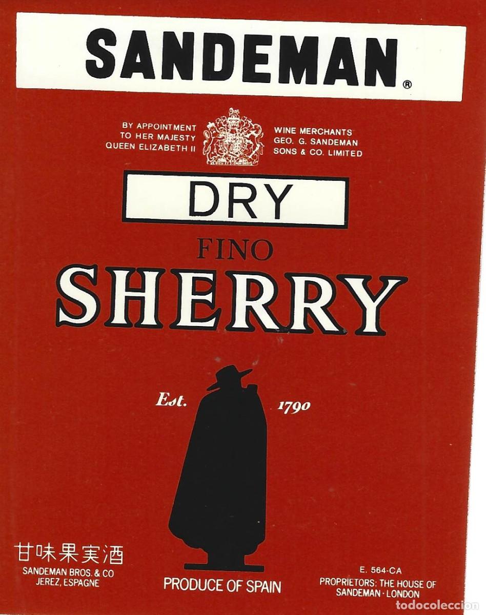 Etiquetas antiguas: E742 BODEGAS SANDEMAN-FINO DRY - Foto 1