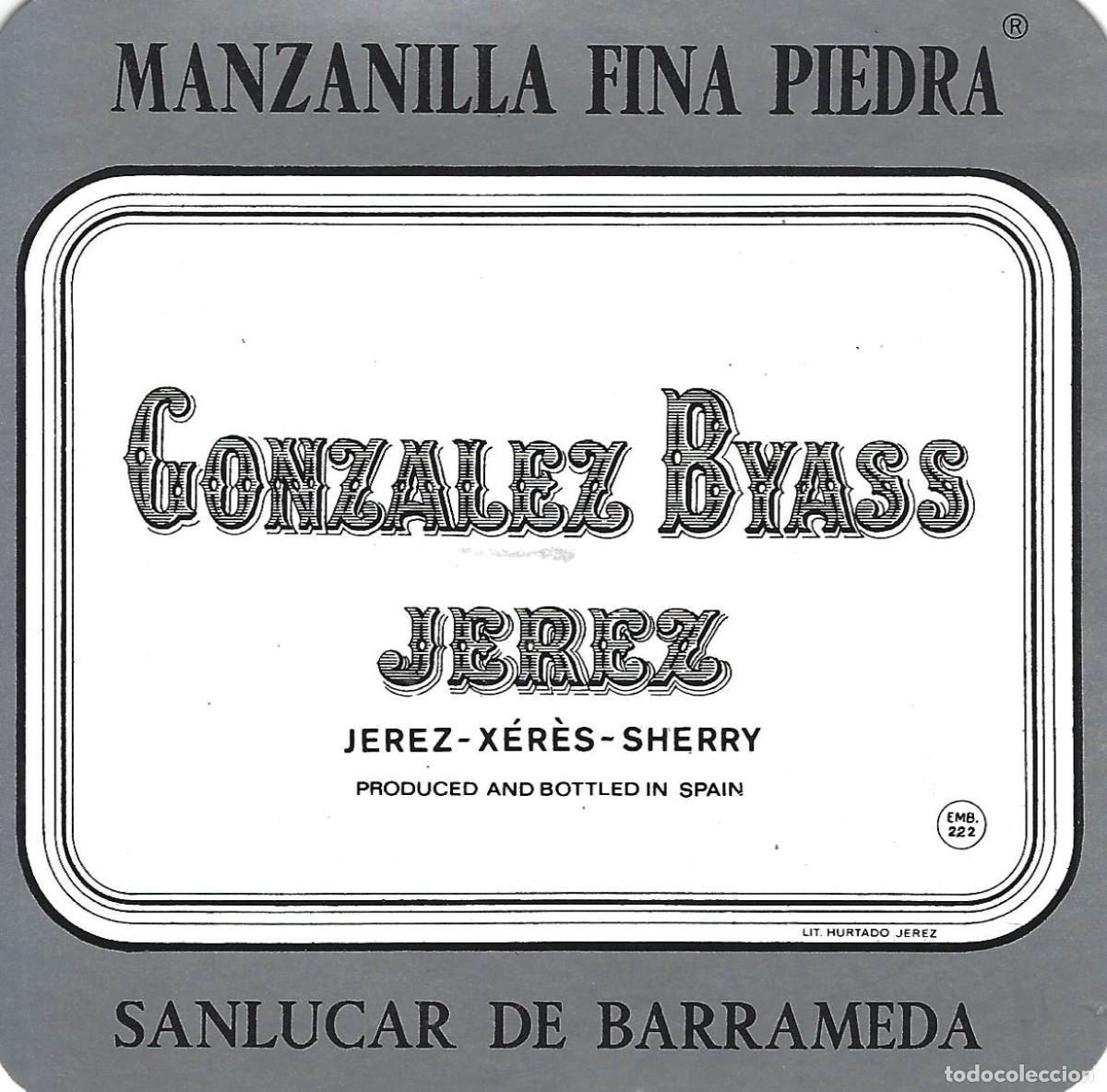 Etiquetas antiguas: E757 BODEGAS GONZALEZ BYASS-MANZANILLA PIEDRA - Foto 1