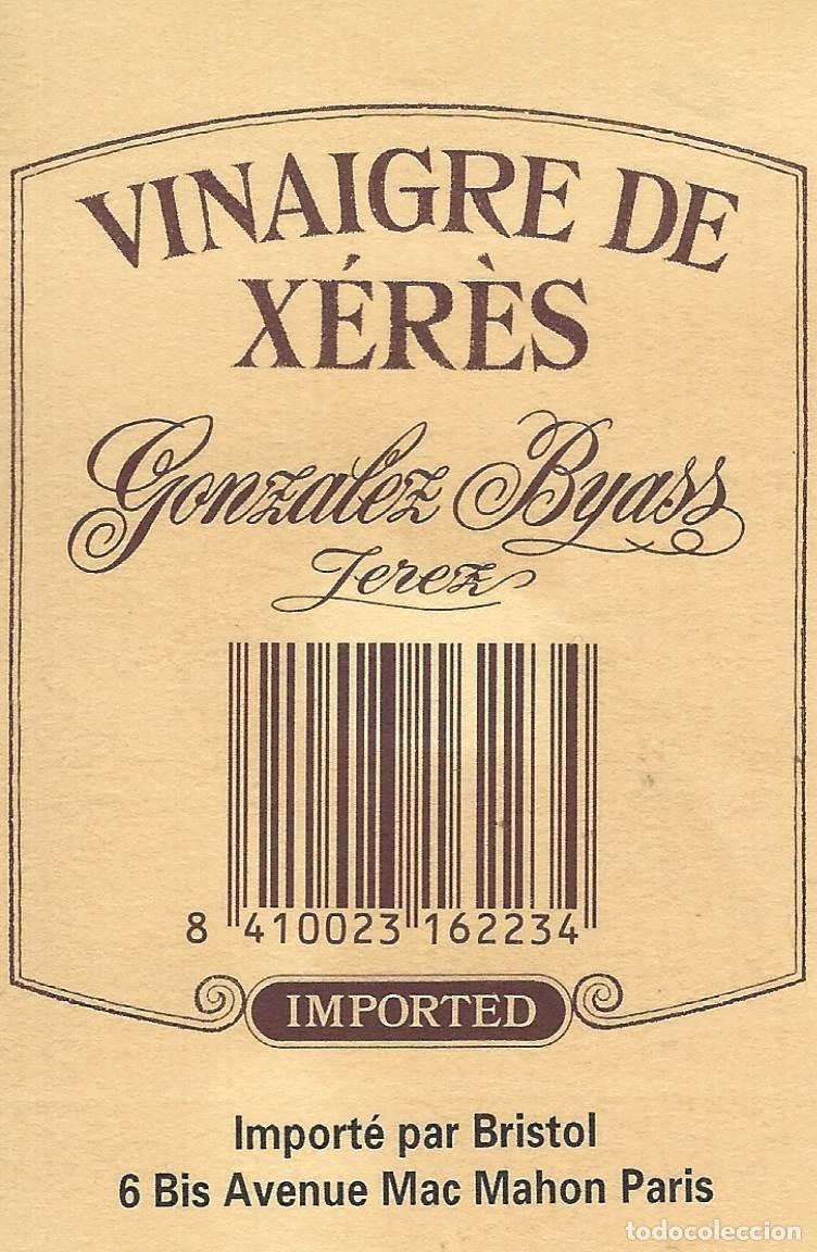 Etiquetas antiguas: E766 BODEGAS GONZALEZ BYASS-VINAGRE - Foto 1