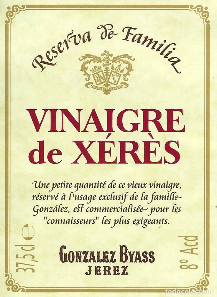 Etiquetas antiguas: E768 BODEGAS GONZALEZ BYASS-VINAGRE - Foto 1