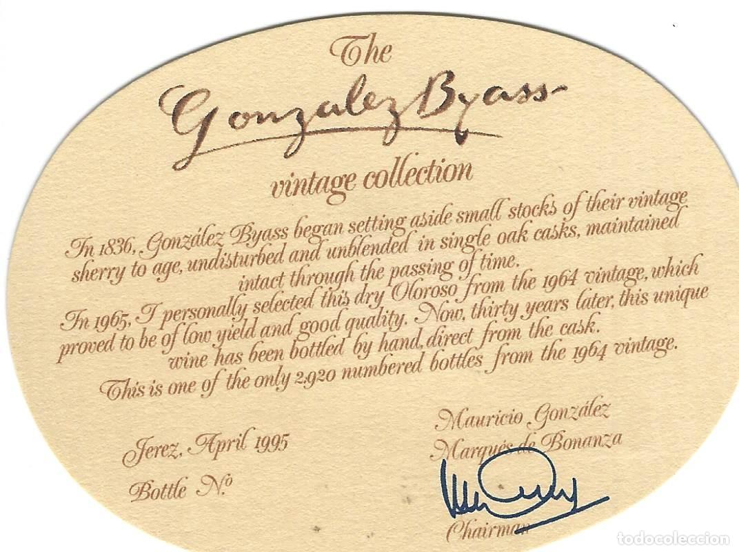 Etiquetas antiguas: E770 BODEGAS GONZALEZ BYASS-OLOROSO - Foto 1
