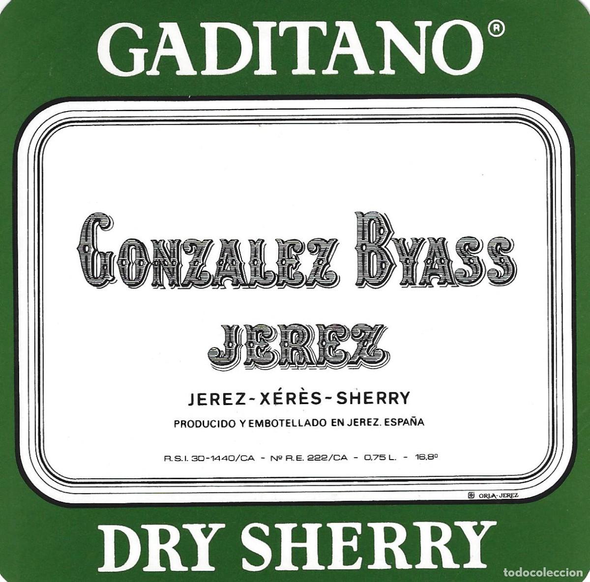 Etiquetas antiguas: E796 BODEGAS GONZALEZ BYASS-DRY GADITANO - Foto 1