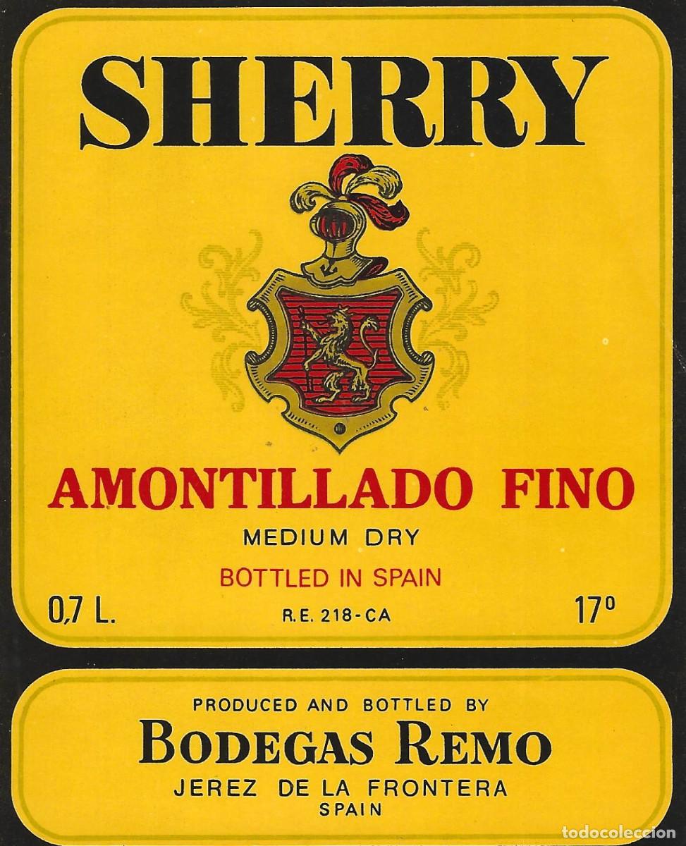 Etiquetas antiguas: E802 BODEGAS REMO-AMONTILLADO-0.70L-17% - Foto 1