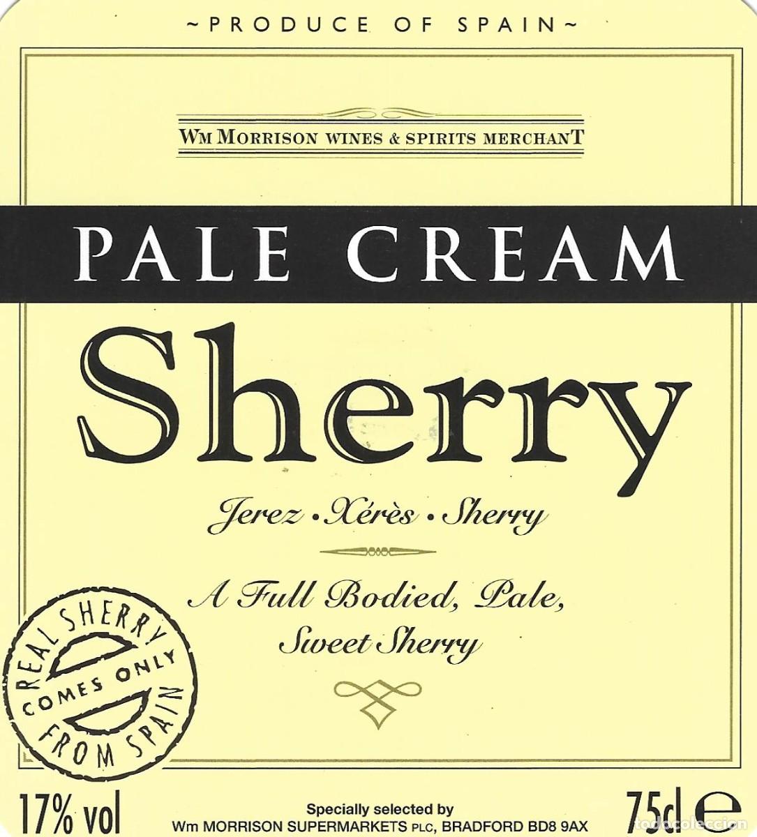 Etiquetas antiguas: E816 BODEGAS WM MORRISON-PALE CREAM-0.75L-17% - Foto 1