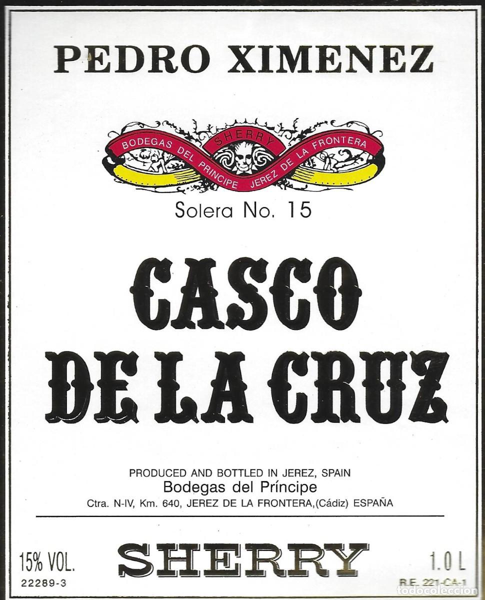 Alte Etiketten: E2021 BODEGAS DEL PRINCIPE-PEDRO XIMENEZ CASCO DE LA CRUZ-0.75L-17.50%