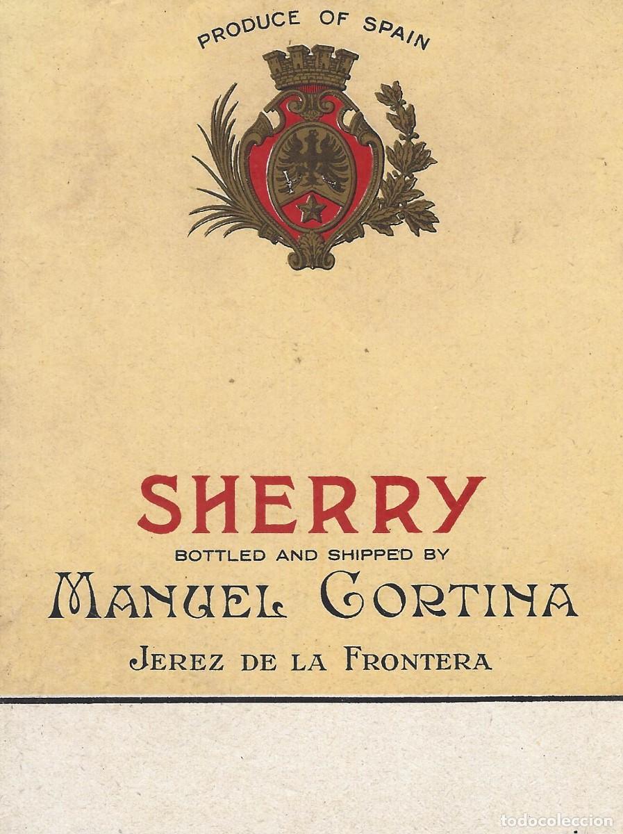Etiquetas antiguas: E823 BODEGAS MANUEL CORTINA-JEREZ - Foto 1