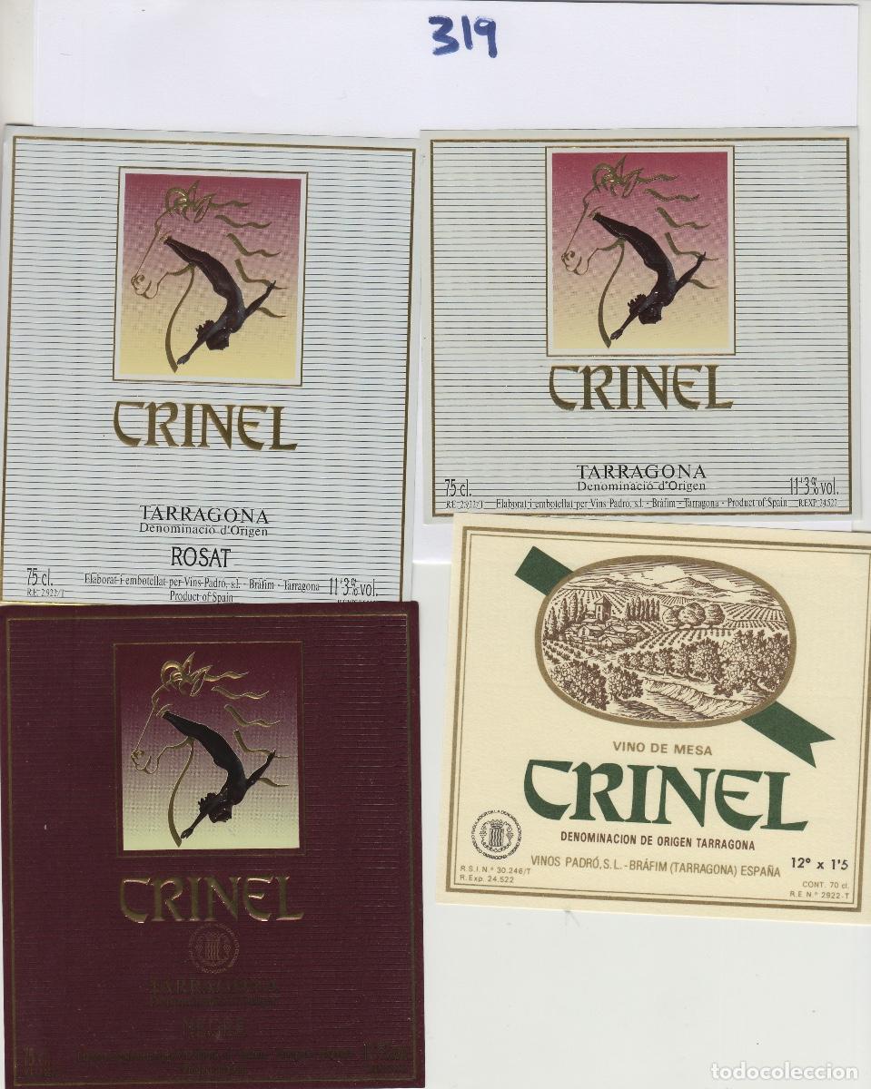 &Eacute;tiquettes anciennes: TARRAGONA ,VINS PADRO , BRAFIM . lote CRINEL . ETIQUETA DE VINO ref 318