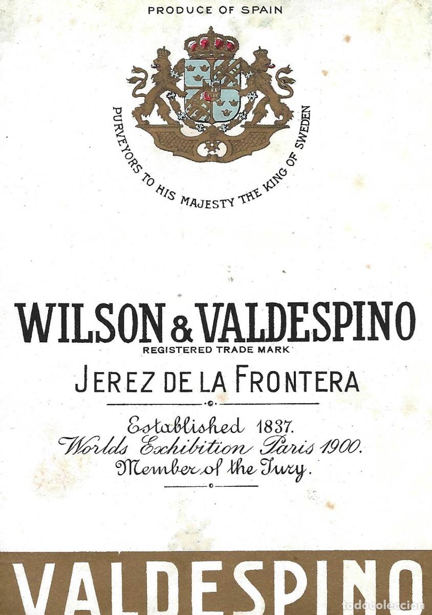 Etiquetas antiguas: E848 BODEGAS WILSON & VALDESPINO - Foto 1
