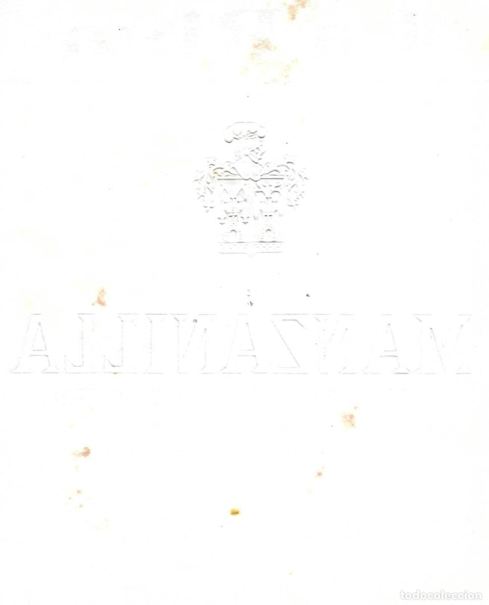Etiquetas antiguas: E901 BODEGAS M. ANTONIO DE LA RIVA-MANZANILLA - Foto 2
