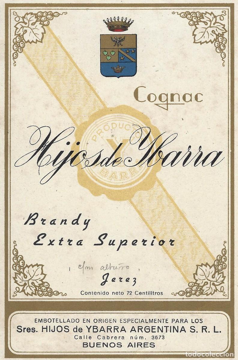 Etiquetas antiguas: E937 BODEGAS HIJOS DE YBARRA-BRANDY - Foto 1