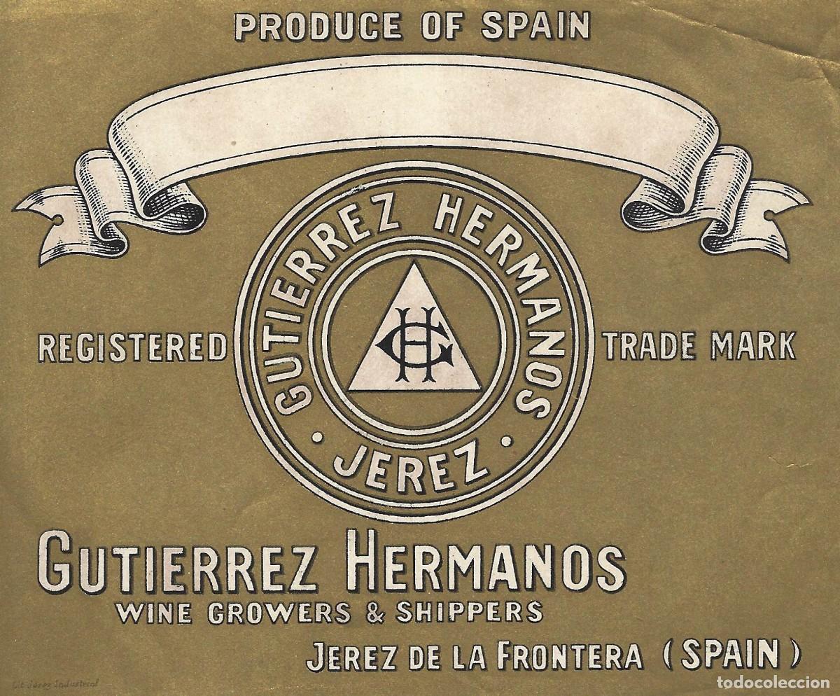 Etiquetas antiguas: E944 BODEGAS GUTIERREZ HERMANOS - Foto 1