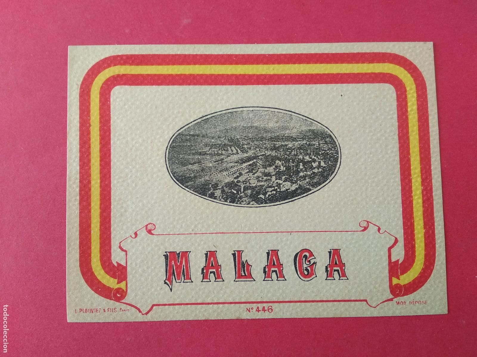 Etiquetas antiguas: ETIQUETA DE VINO MALAGA SIN PUBLICIDAD