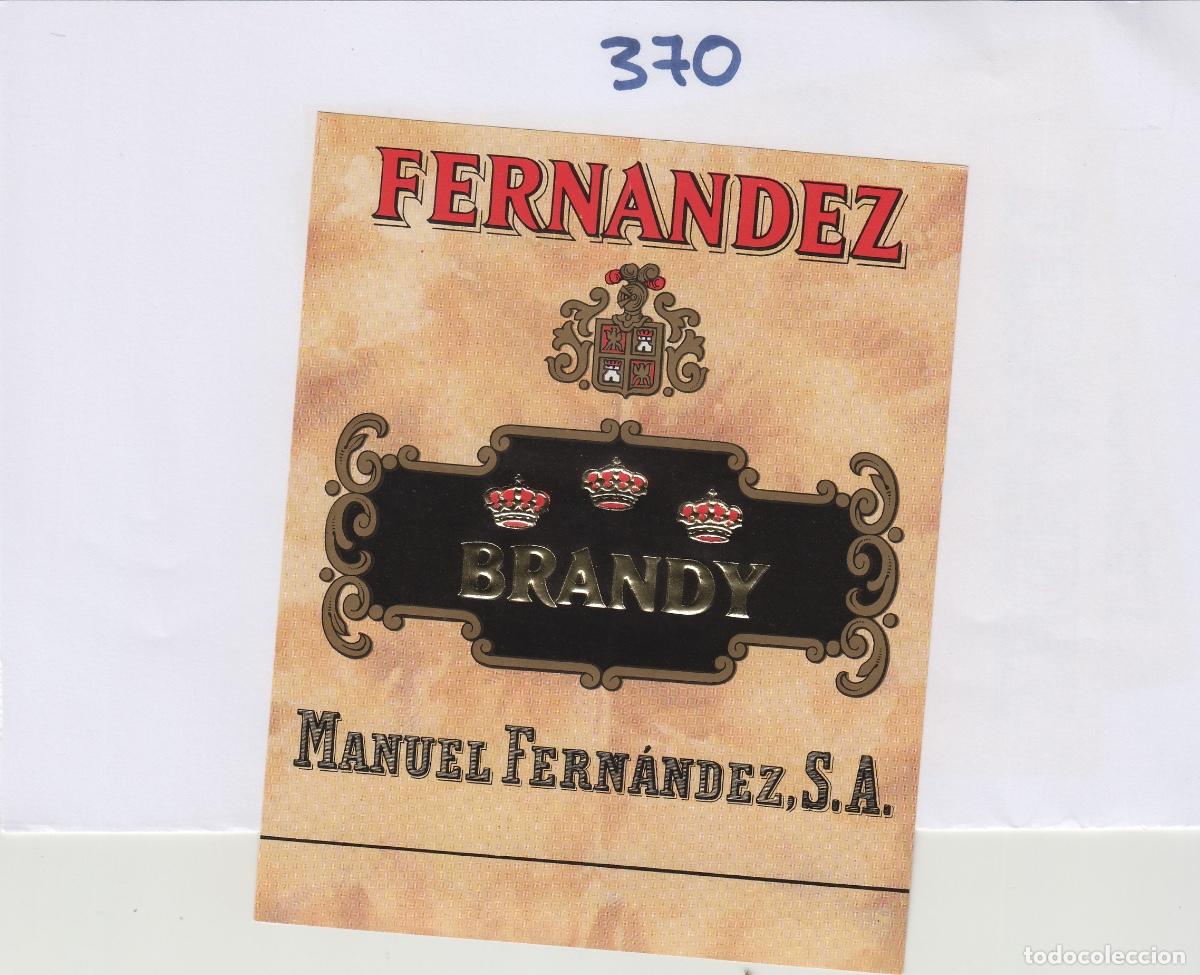 Etiquetas antiguas: MANUEL FERNANDEZ , JEREZ , BRANDY FERN&Aacute;NDEZ . ETIQUETA DE VINO ref 370
