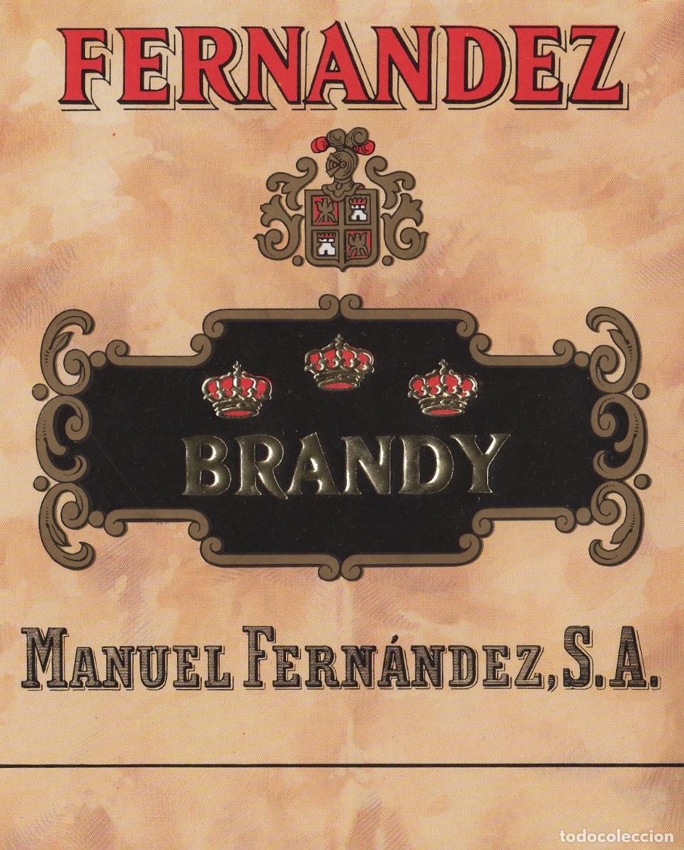 Etiquetas antiguas: MANUEL FERNANDEZ , JEREZ , BRANDY FERN&Aacute;NDEZ . ETIQUETA DE VINO ref 370