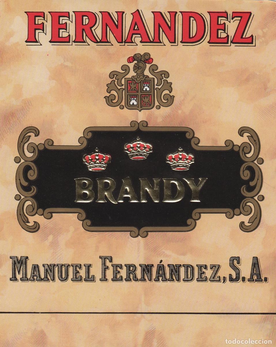 Etiquetas antiguas: MANUEL FERNANDEZ , JEREZ , BRANDY FERN&Aacute;NDEZ . ETIQUETA DE VINO ref 370