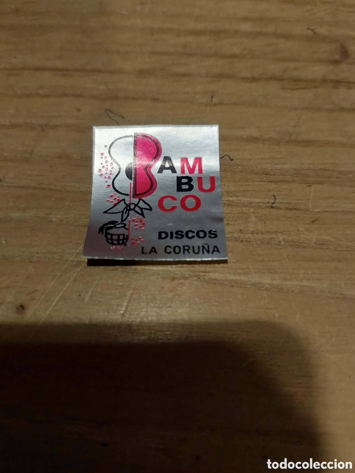 Etiquetas antiguas: Etiqueta discos AMBUCO LA CORU&Ntilde;A - Foto 1