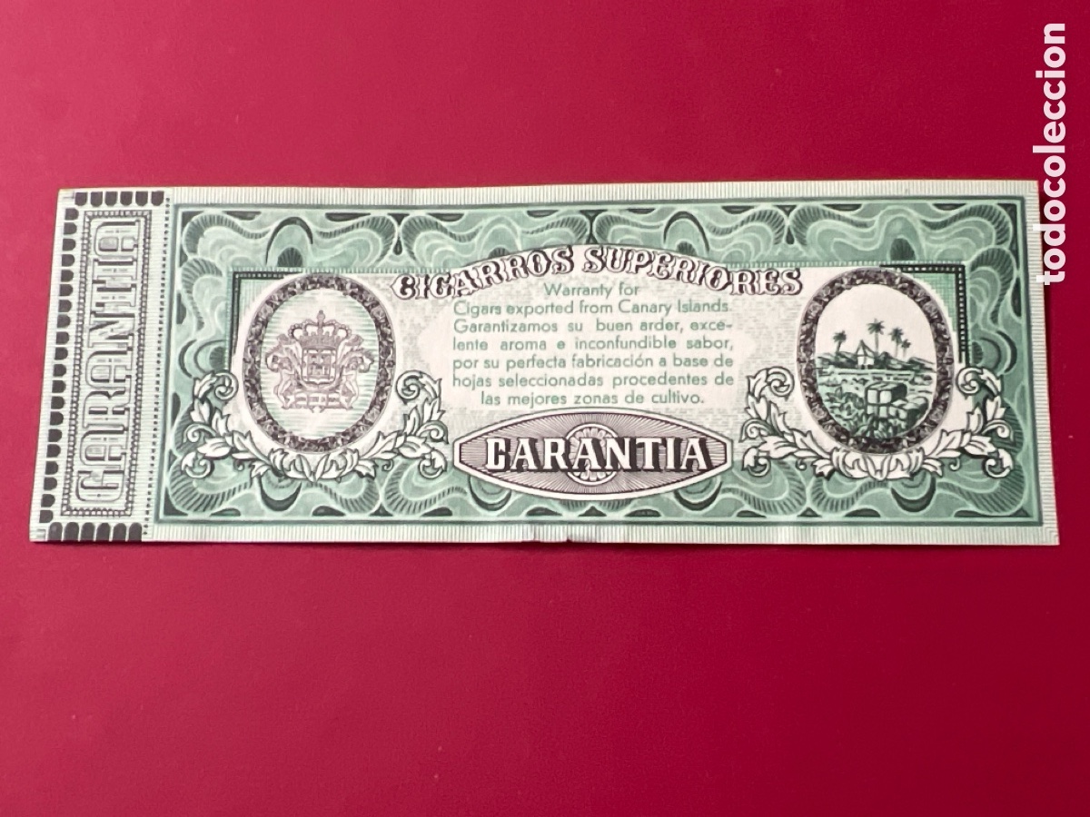 Etiquetas antiguas: L749. GARANTIA CIGRARROS SUPERIORES - Foto 1