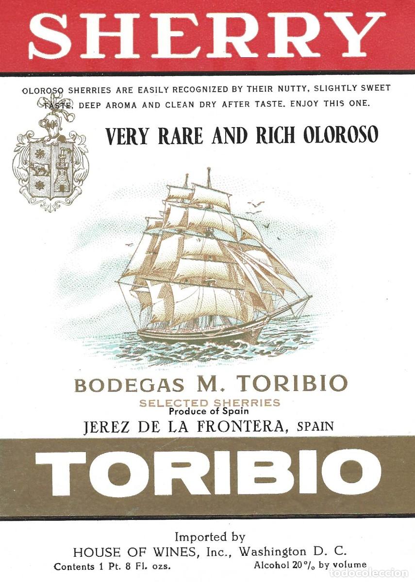 Etiquetas antiguas: E966 BODEGAS M. TORIBIO-JEREZ-20% - Foto 1