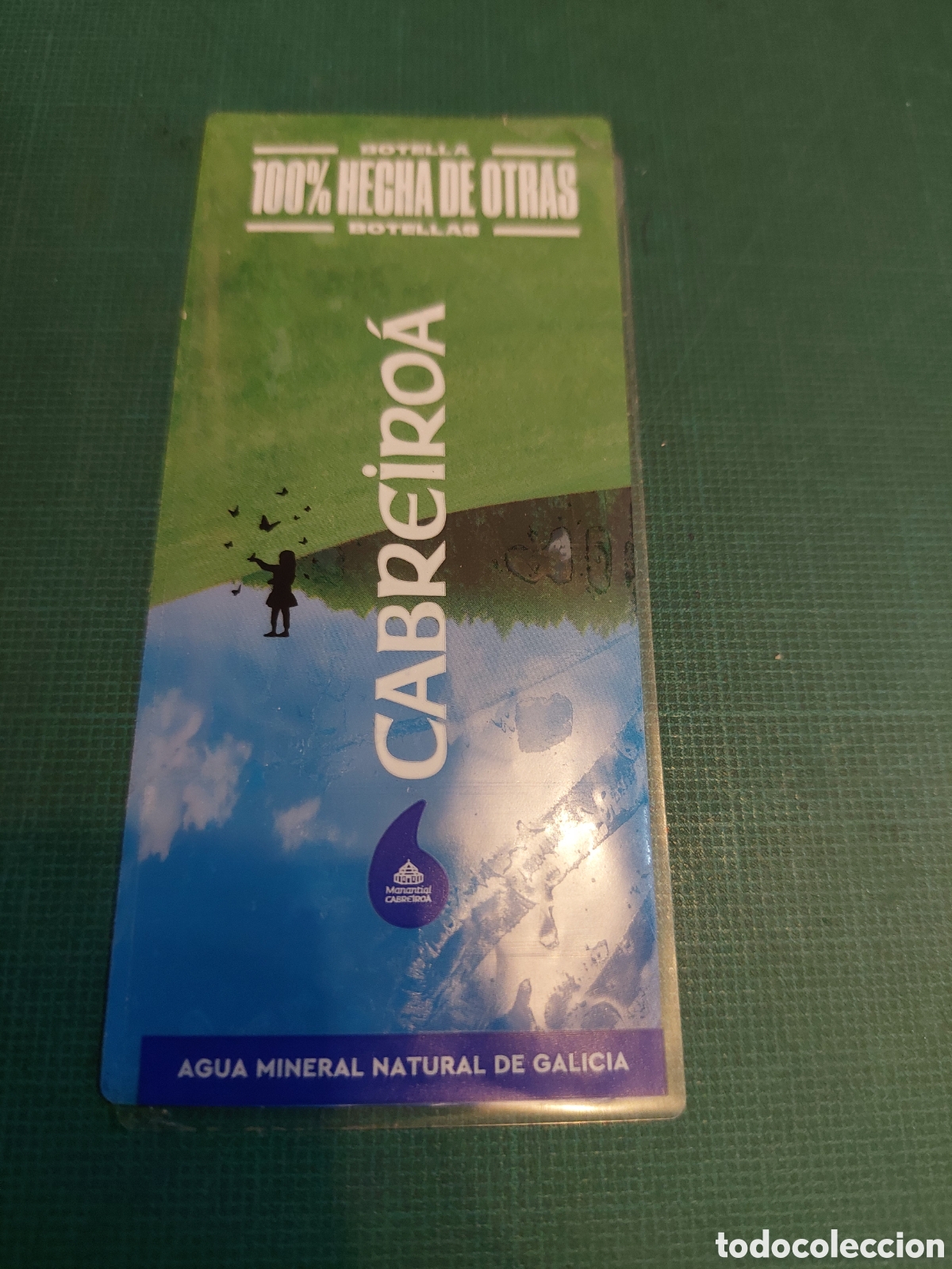 Old Labels: Origen 50 cl etiqueta agua mineral natural Galicia cabreiroa ni&ntilde;a con aves