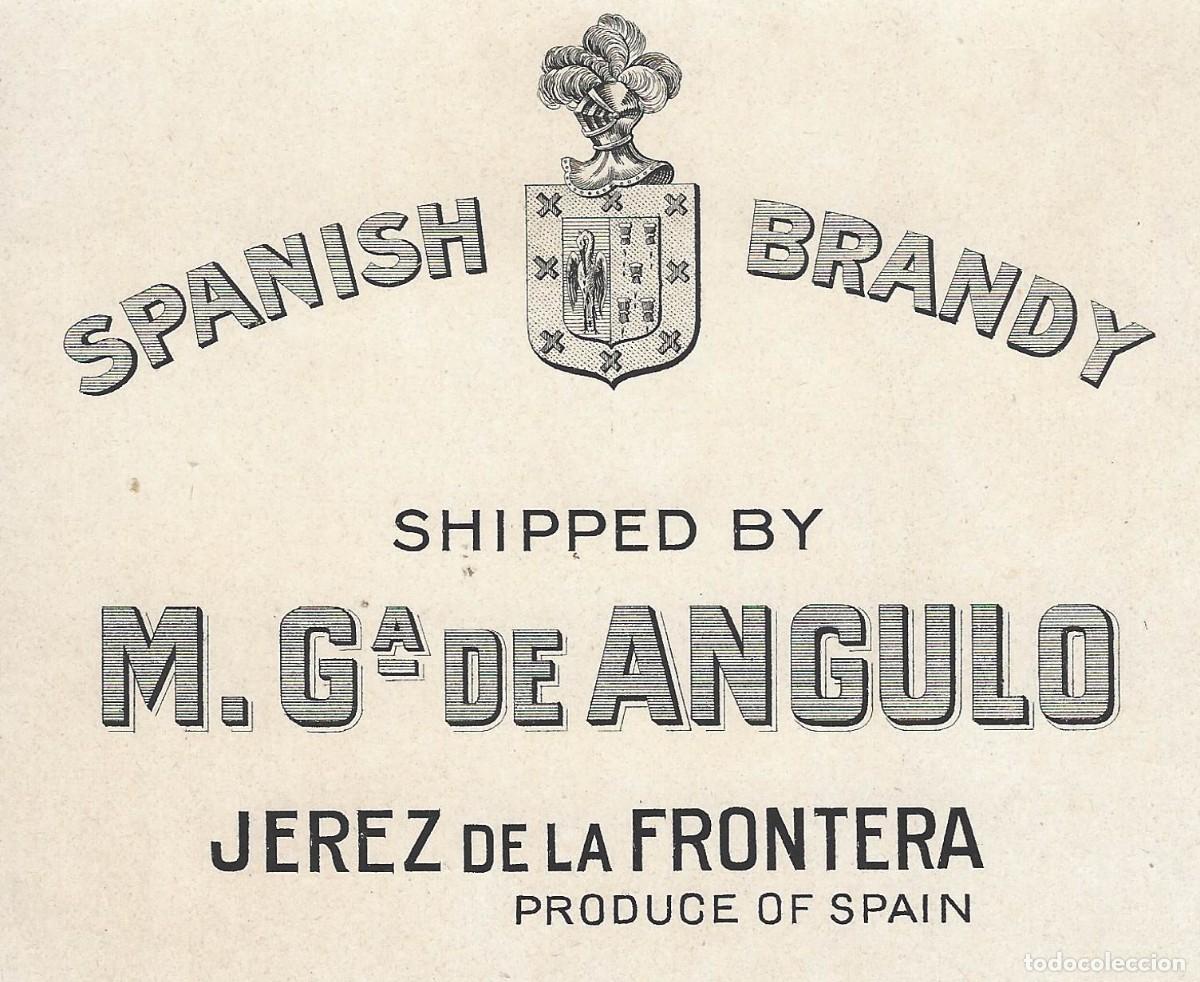 Etiquetas antiguas: E1027 BODEGAS M. G&ordf; DE ANGULO-BRANDY - Foto 1