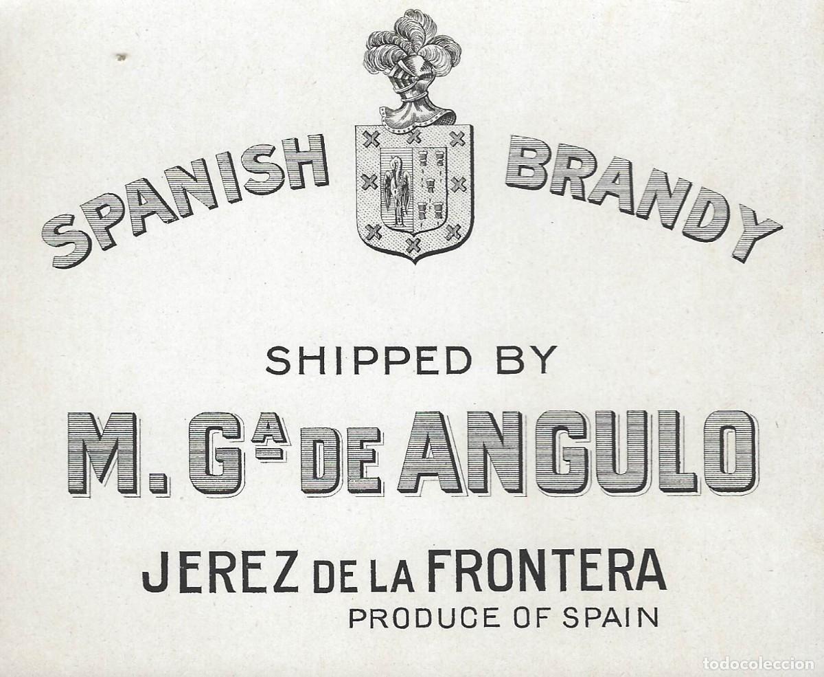 Etiquetas antiguas: E2060 BODEGAS M. G&ordf; DE ANGULO-BRANDY - Foto 1