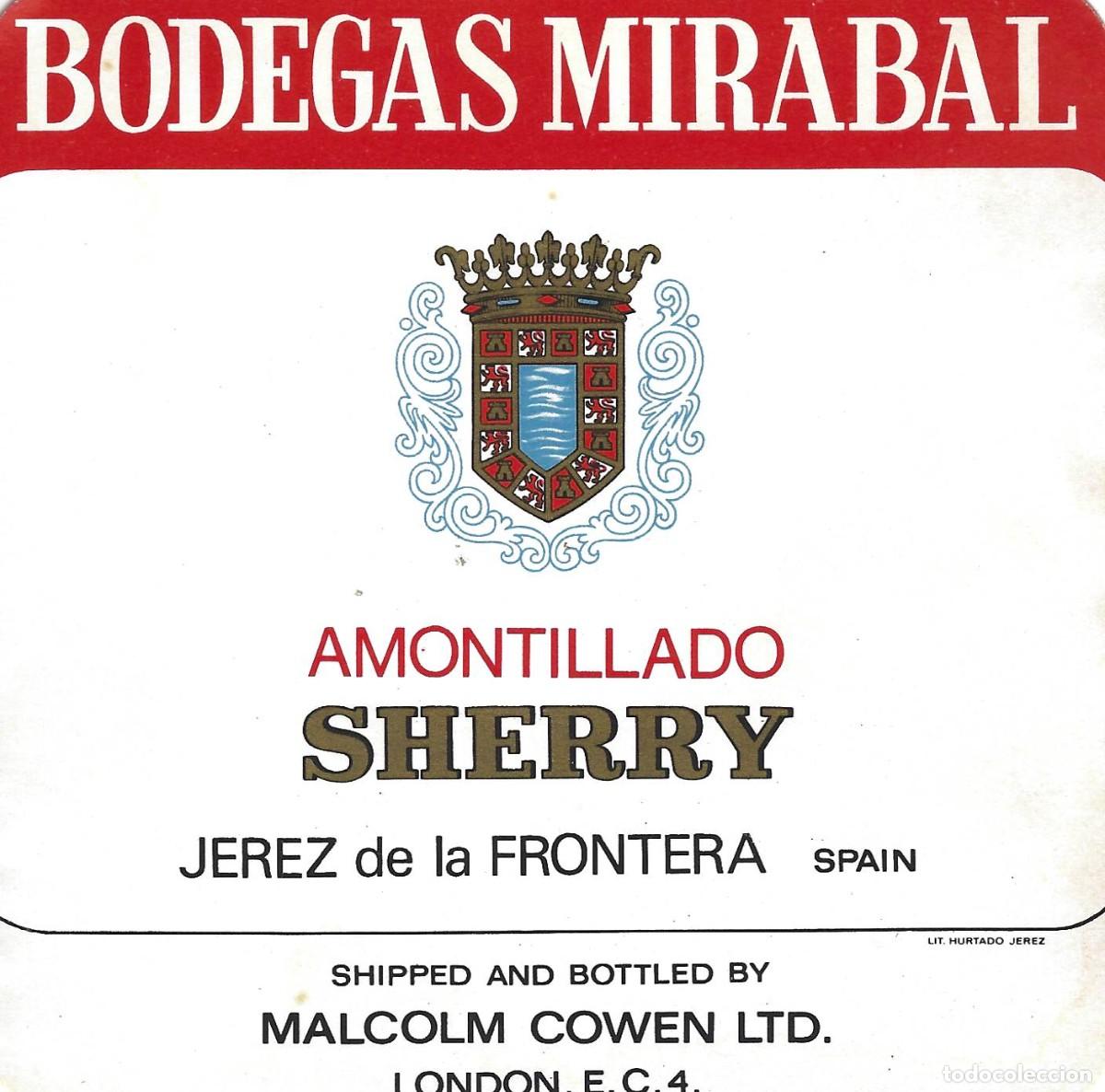 Etiquetas antiguas: E1042 BODEGAS MIRABAL-AMONTILLADO - Foto 1