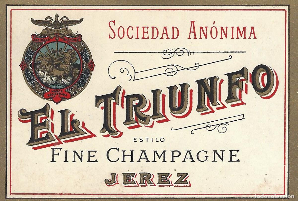 Etiquetas antiguas: E1056 BODEGAS EL TRIUNFO-CHAMPAN EL TRIUNFO - Foto 1