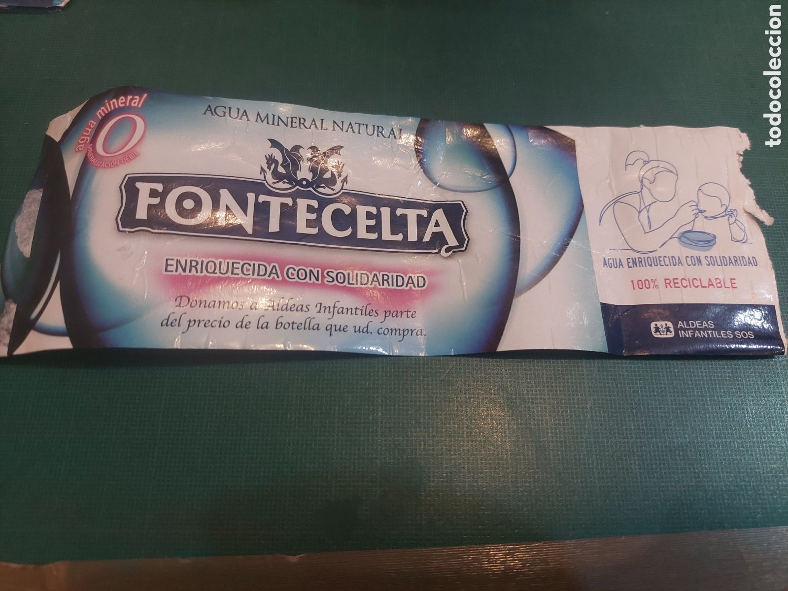 Old Labels: Agua mineral O natural manantial fontecelta lugo etiqueta