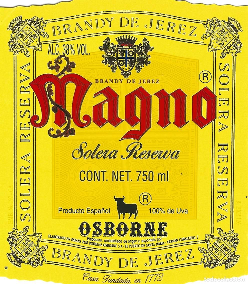 Etiquetas antiguas: E1100 BODEGAS OSBORNE-BRANDY MAGNO-0.75L-38% - Foto 1