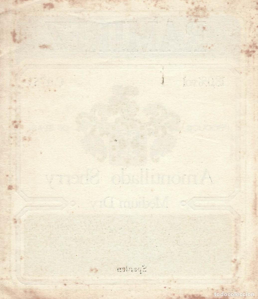Etiquetas antiguas: E1181 BODEGAS RAMIREZ-AMONTILLADO RAMIREZ-0.75L-18% - Foto 2