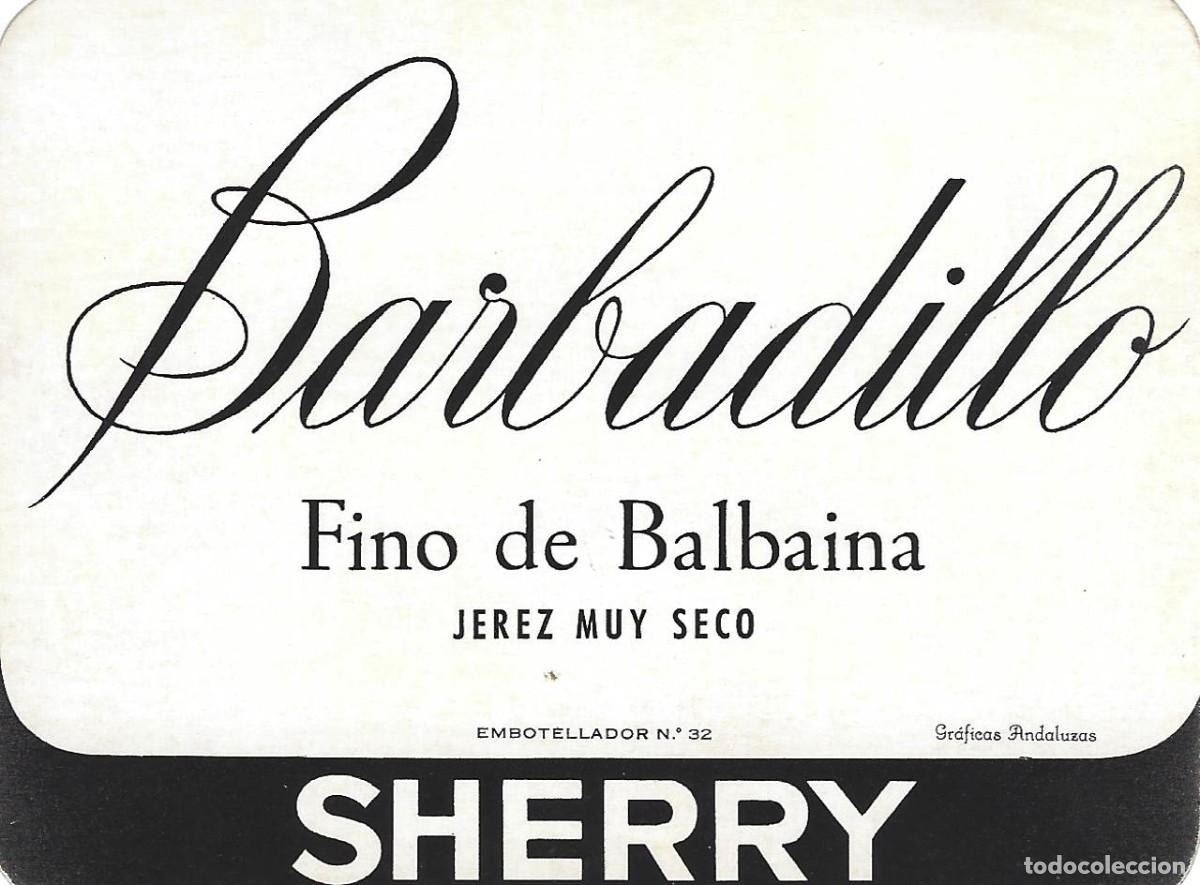 Etiquetas antiguas: E1210 BODEGAS ANTONIO BARBADILLO-FINO BARBADILLO - Foto 1