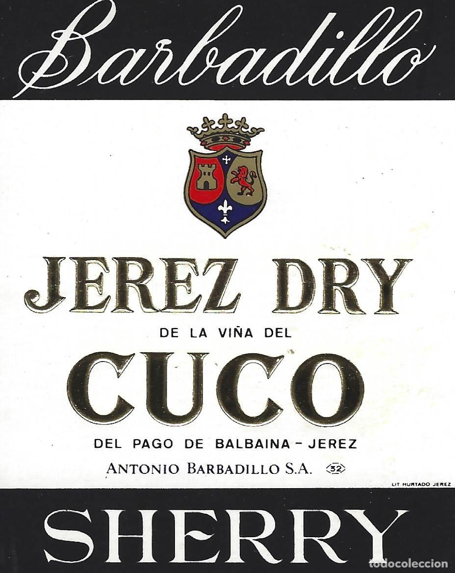 Etiquetas antiguas: E1220 BODEGAS ANTONIO BARBADILLO-DRY VI&Ntilde;A CUCO - Foto 1